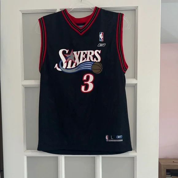 NBA Black and Red Sixers Jersey - Picture 1 of 6